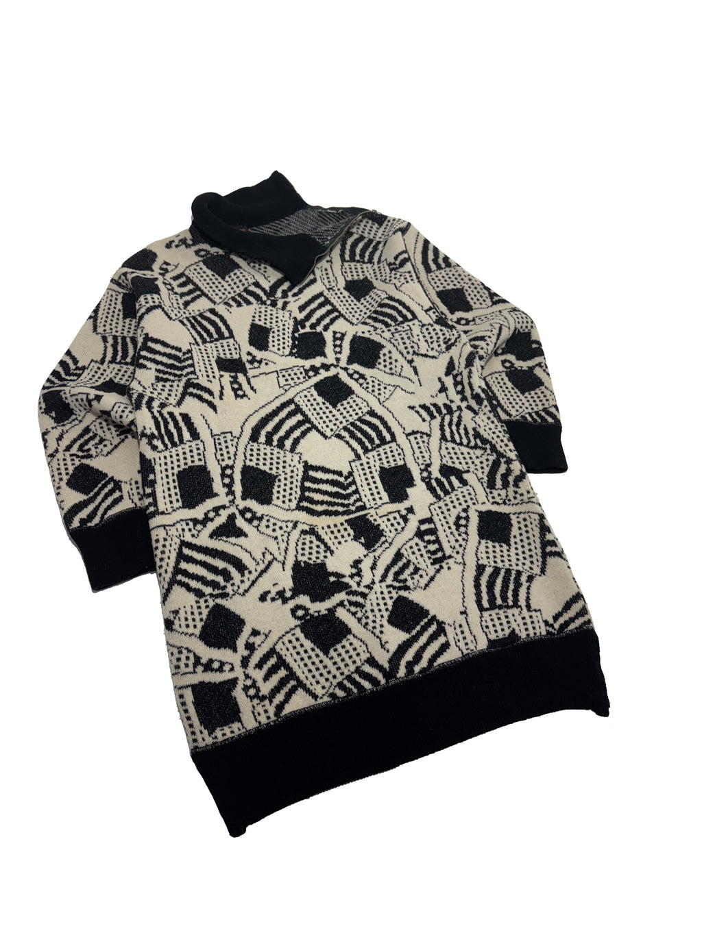 1980s Marithé François Girbaud abstract knit dress