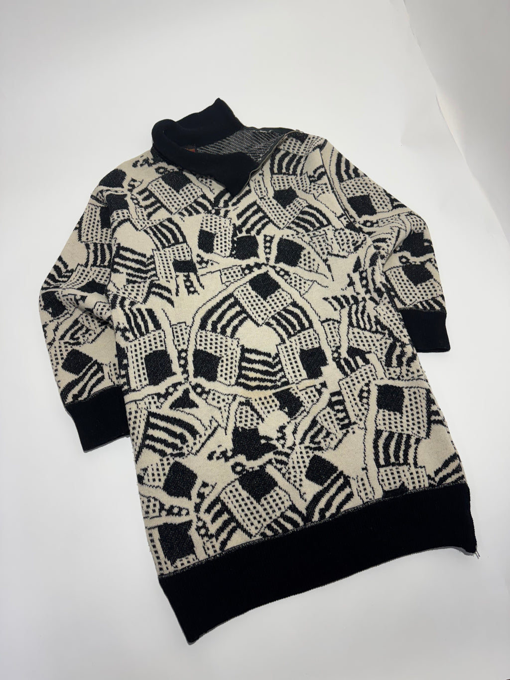 1980s Marithé François Girbaud abstract knit dress