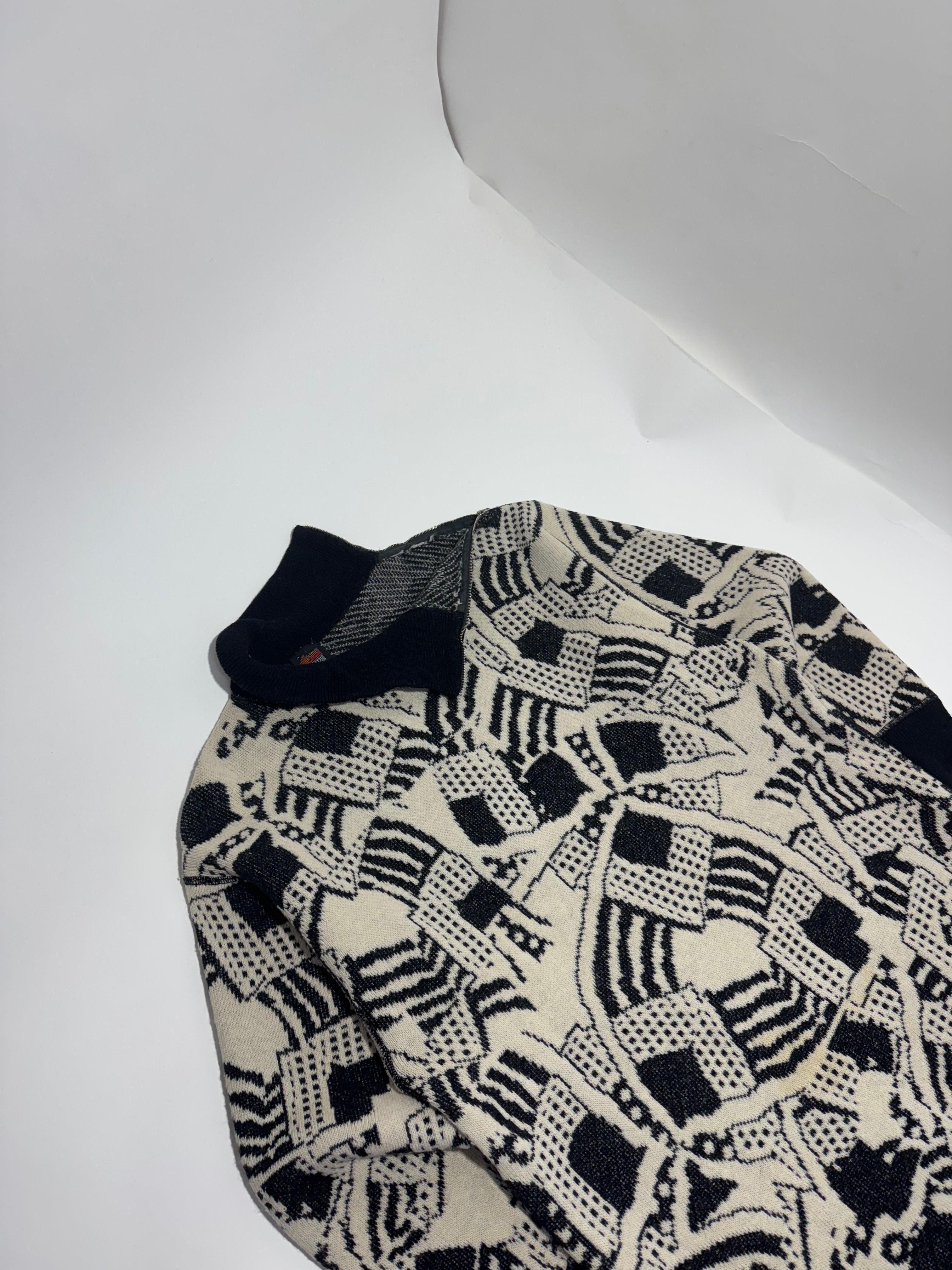 1980s Marithé François Girbaud abstract knit dress