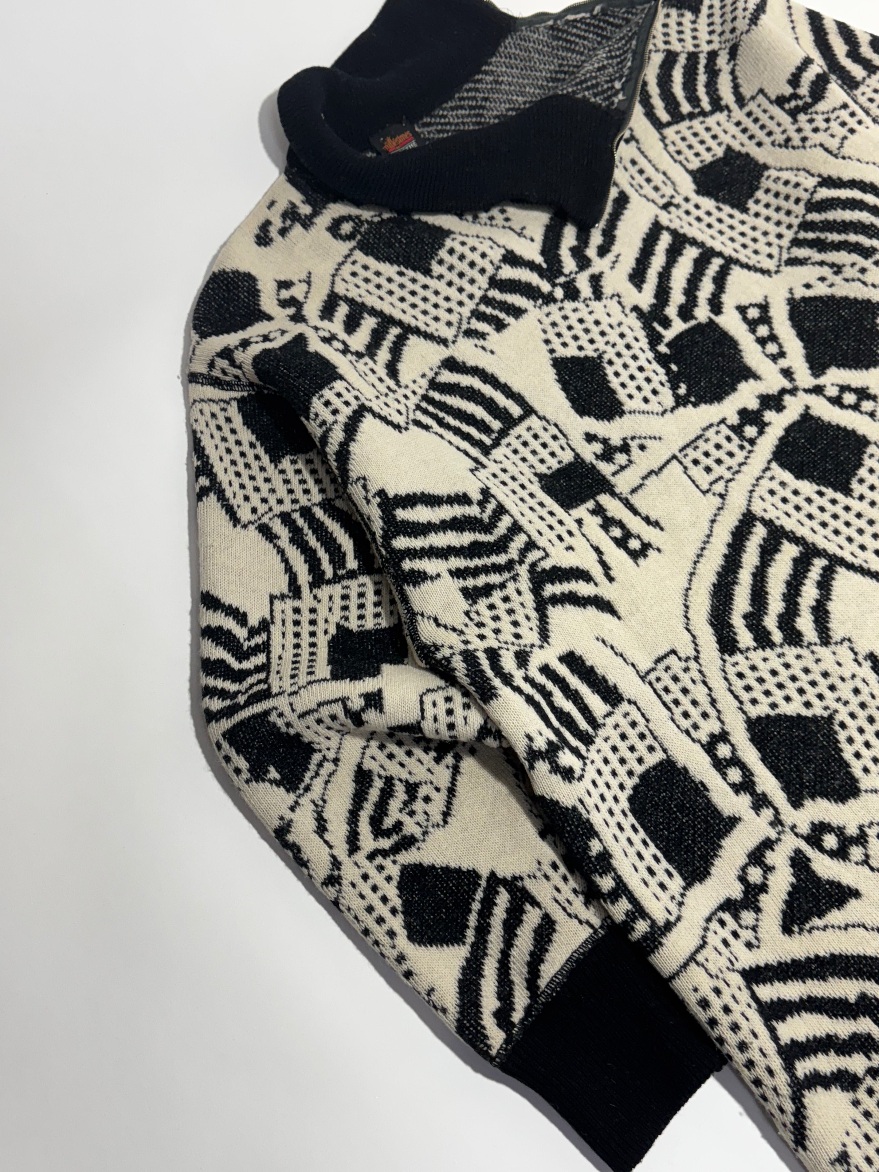 1980s Marithé François Girbaud abstract knit dress