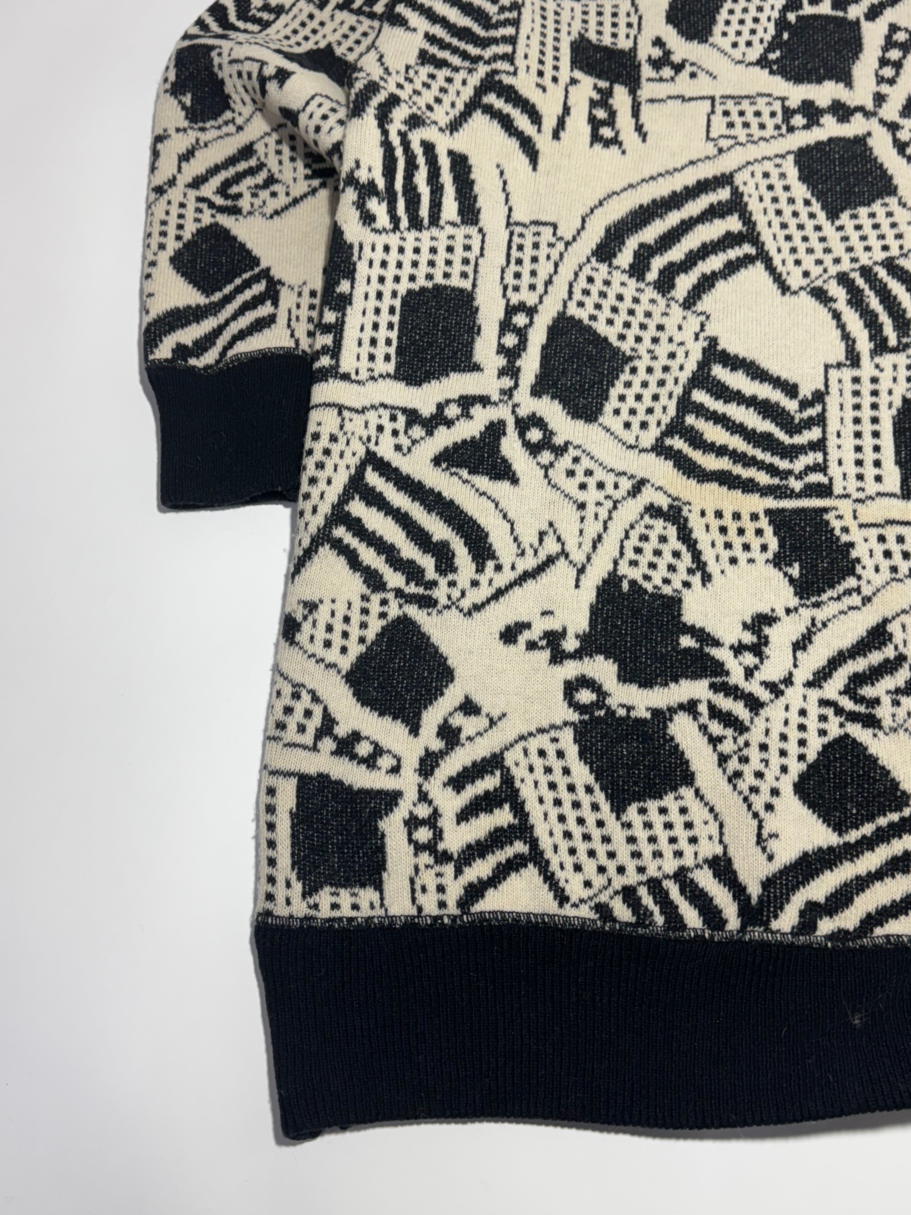 1980s Marithé François Girbaud abstract knit dress