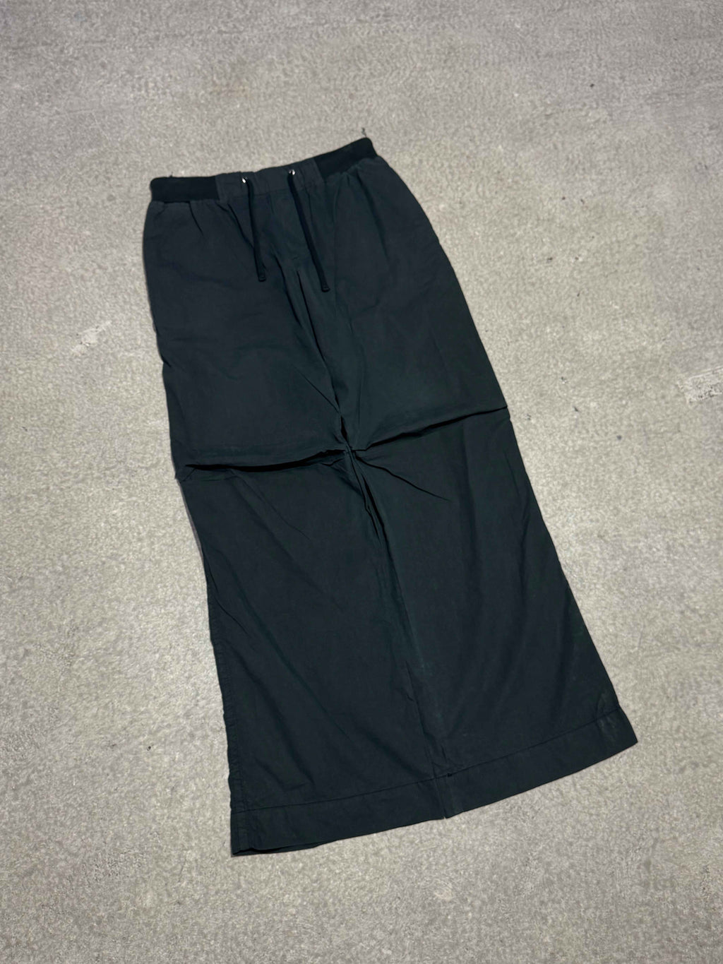 JAMES PERSE WIDE-LEG PANTS WITH ARTICULATED KNEE SLITS
