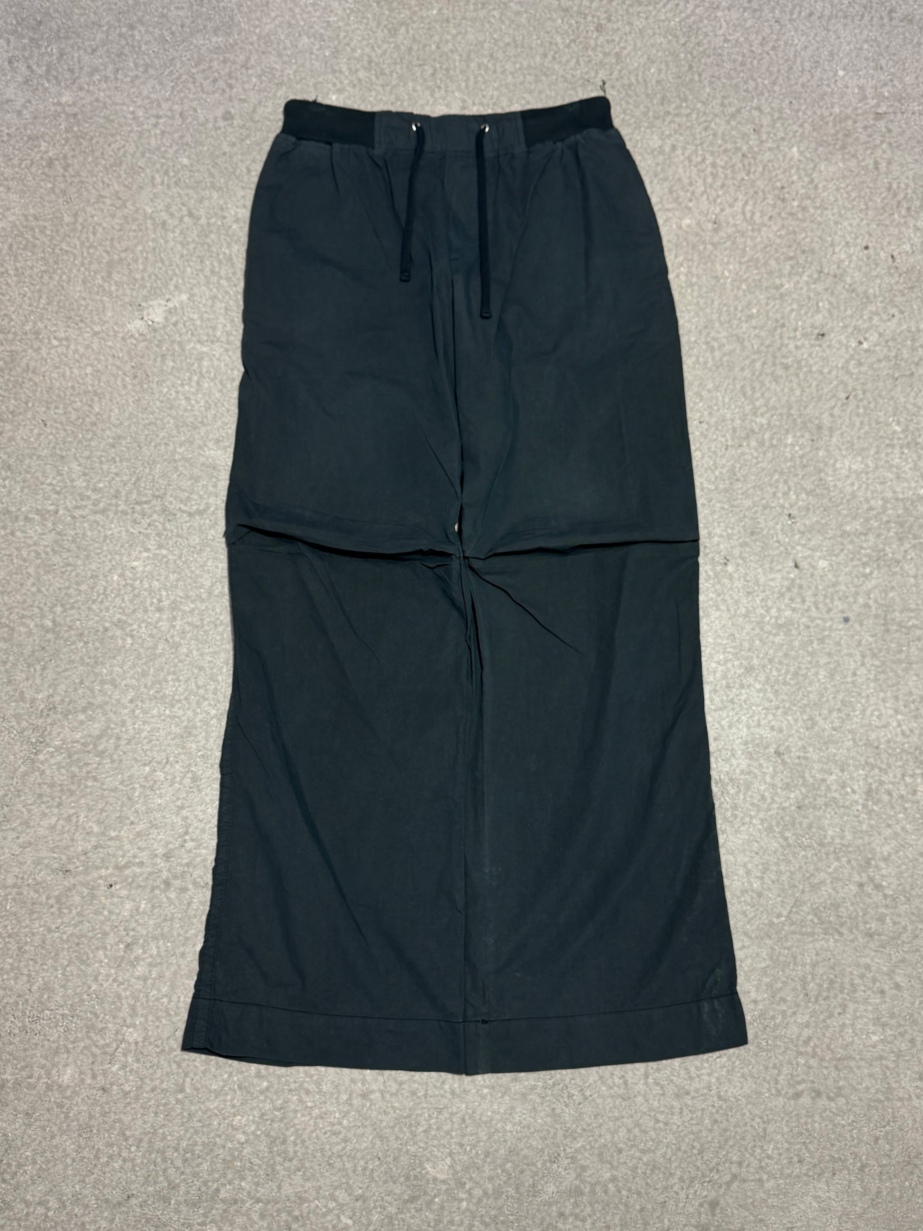 JAMES PERSE WIDE-LEG PANTS WITH ARTICULATED KNEE SLITS