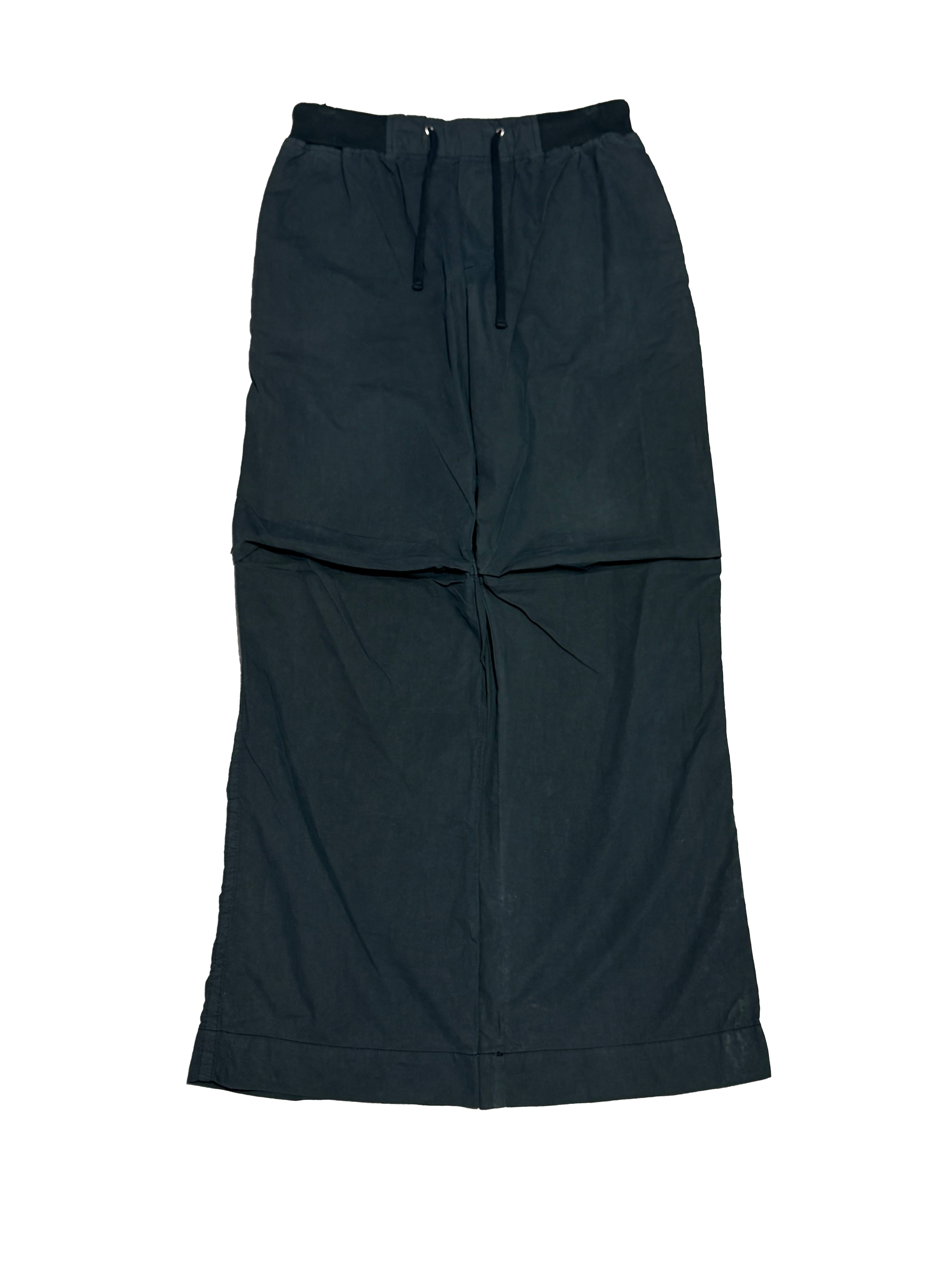 JAMES PERSE WIDE-LEG PANTS WITH ARTICULATED KNEE SLITS