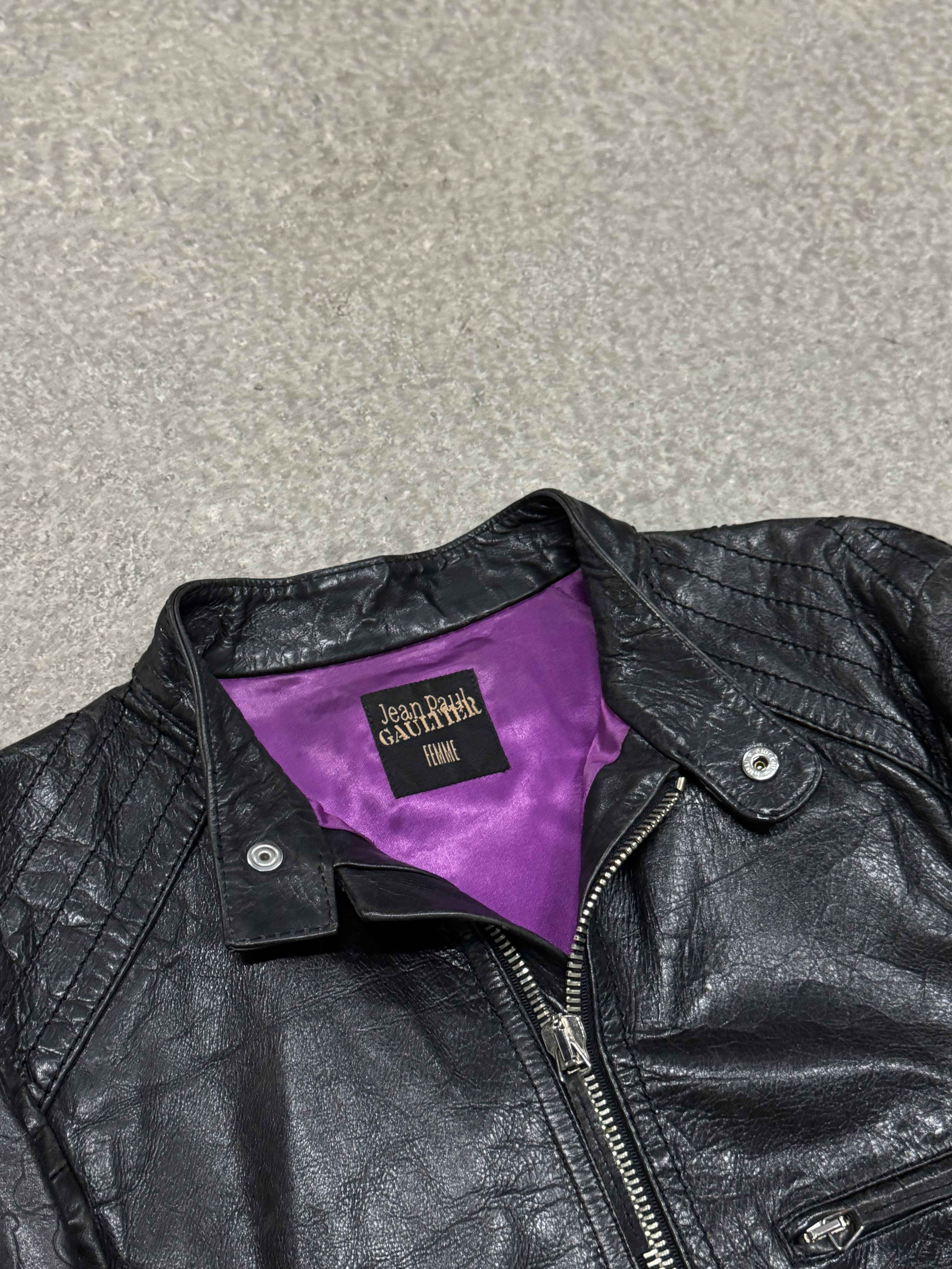 Pre-Fall 2012 Jean Paul Gaultier Biker Leather jacket KOI