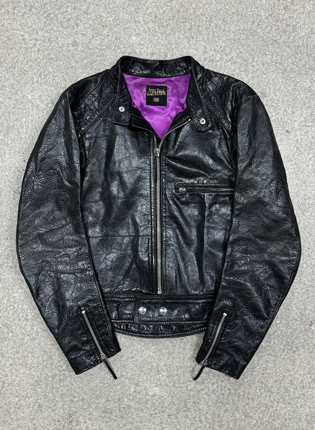 Pre-Fall 2012 Jean Paul Gaultier Biker Leather jacket KOI
