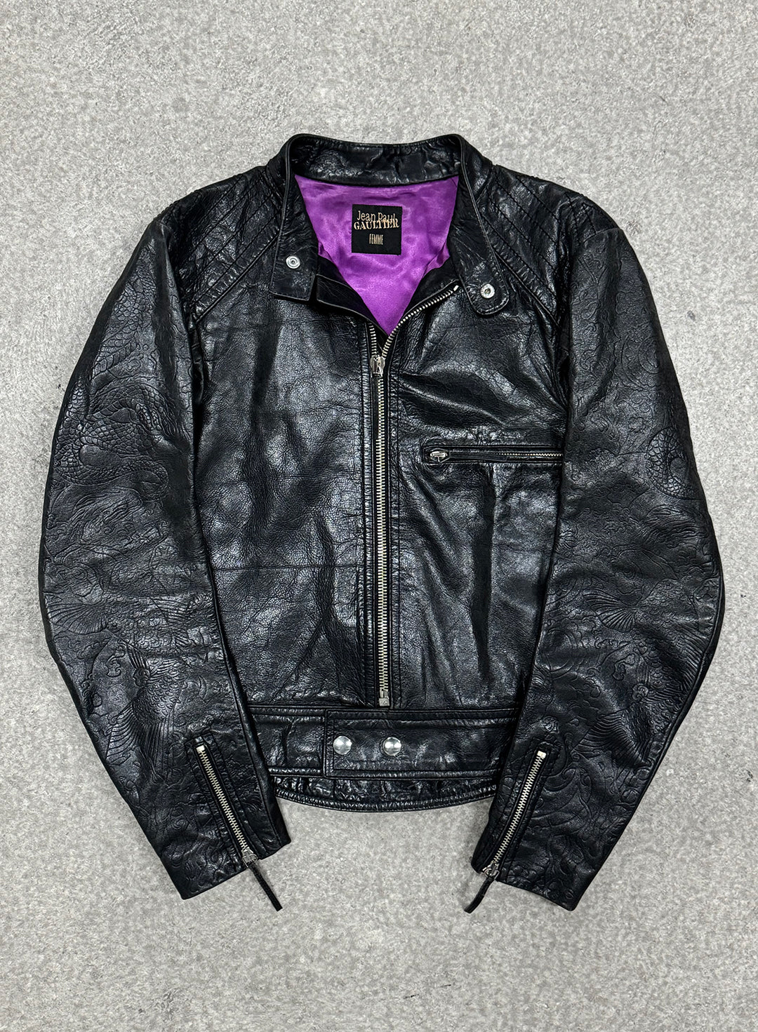 Pre-Fall 2012 Jean Paul Gaultier Biker Leather jacket KOI