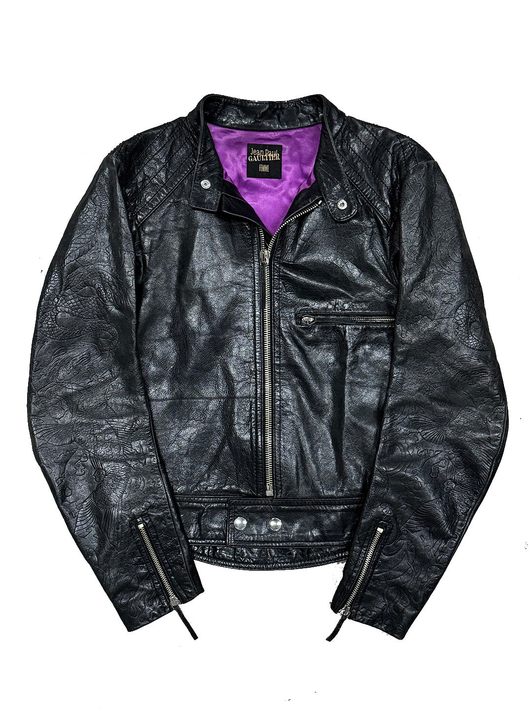 Pre-Fall 2012 Jean Paul Gaultier Biker Leather jacket KOI
