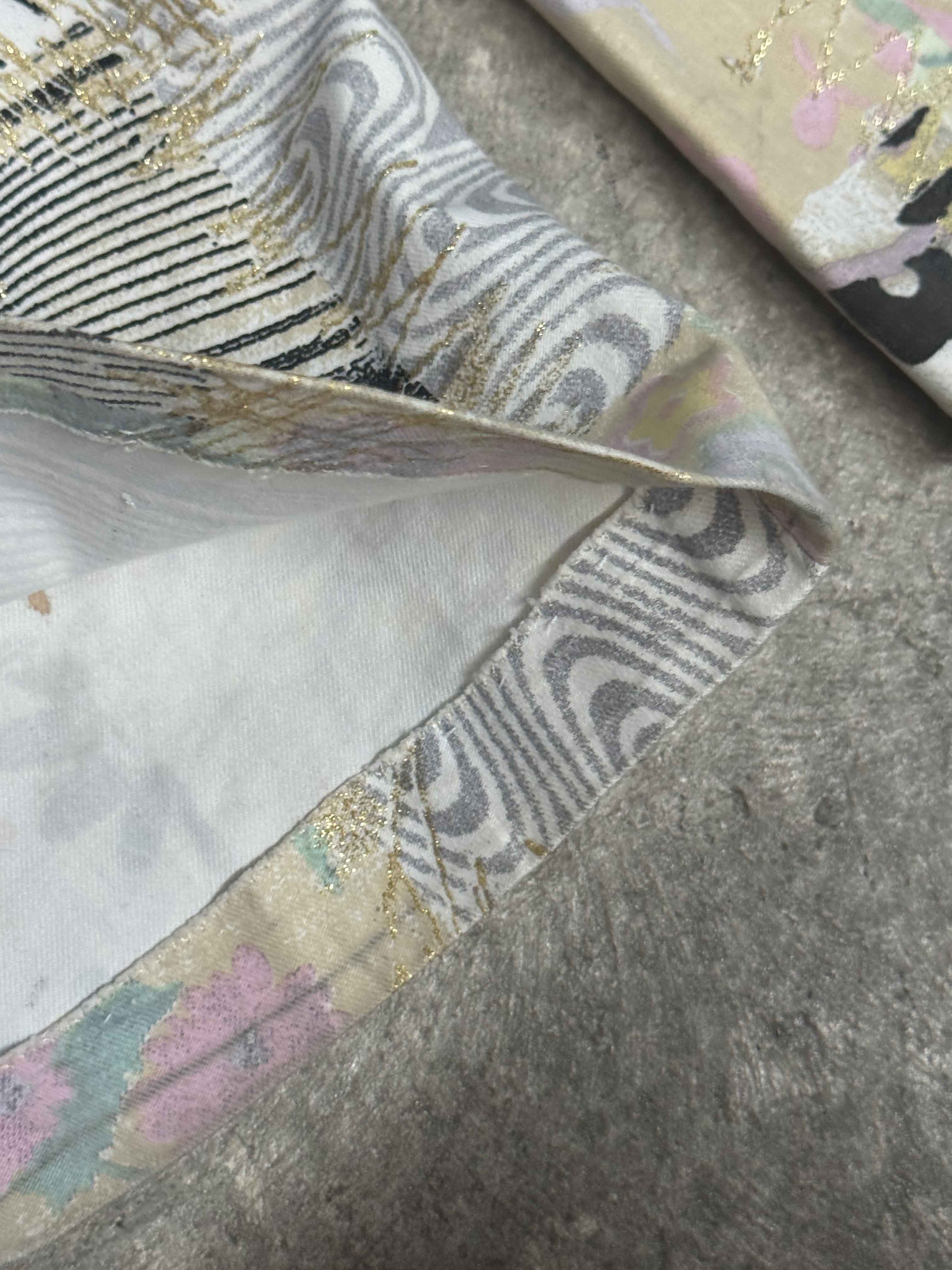 2000S JUST CAVALLI PATCHWORK FLORAL PANTS