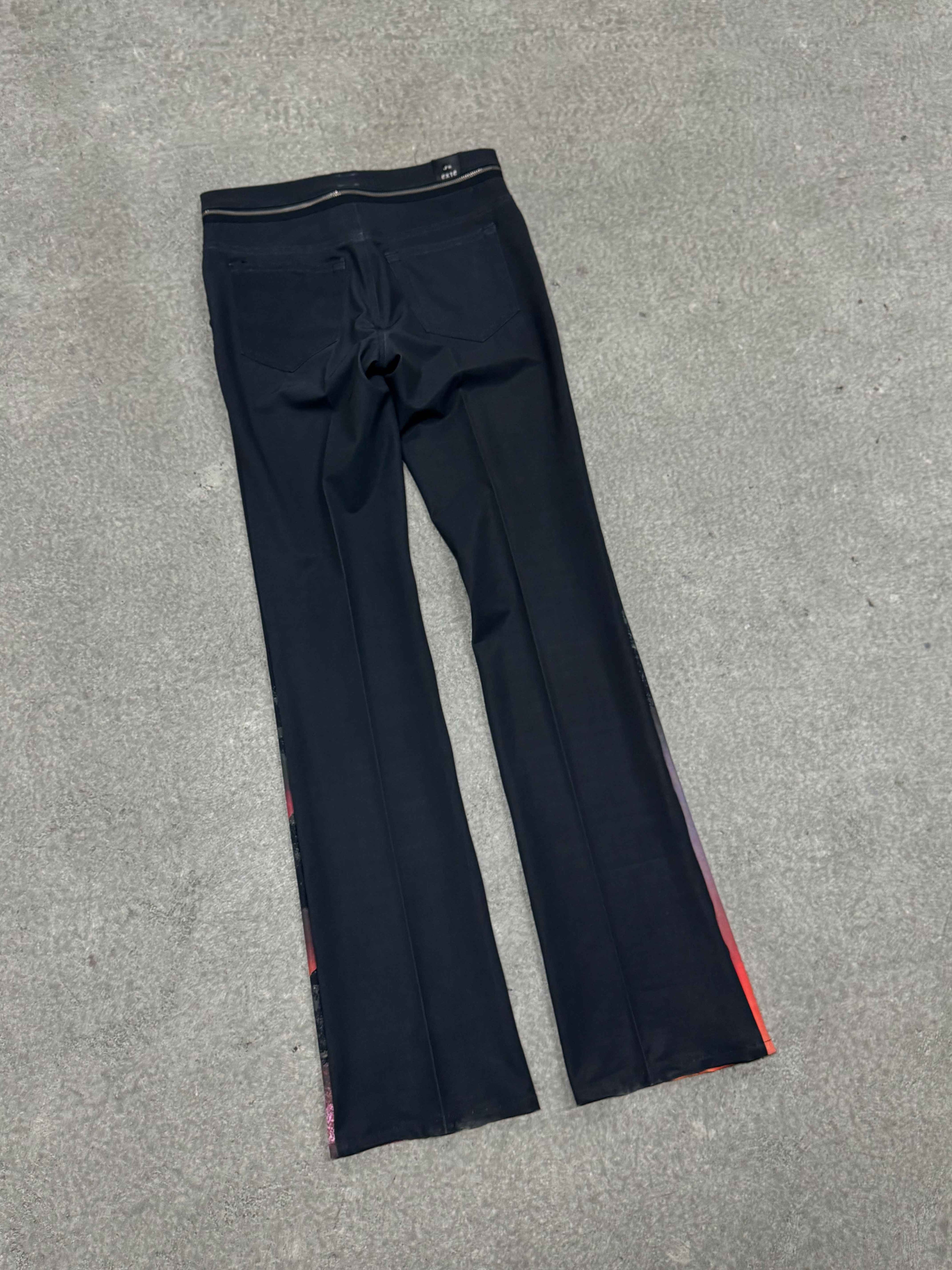 J'S EXTE DIOR SS01 PRINT GISELE BÜNDCHEN CONVERTIBLE ZIP-WAIST PANTS