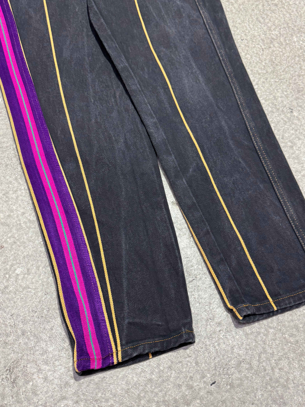 1980S CLOSED MARITHÉ + FRANÇOIS GIRBAUD AFRICAN HIGH WAIST JEANS