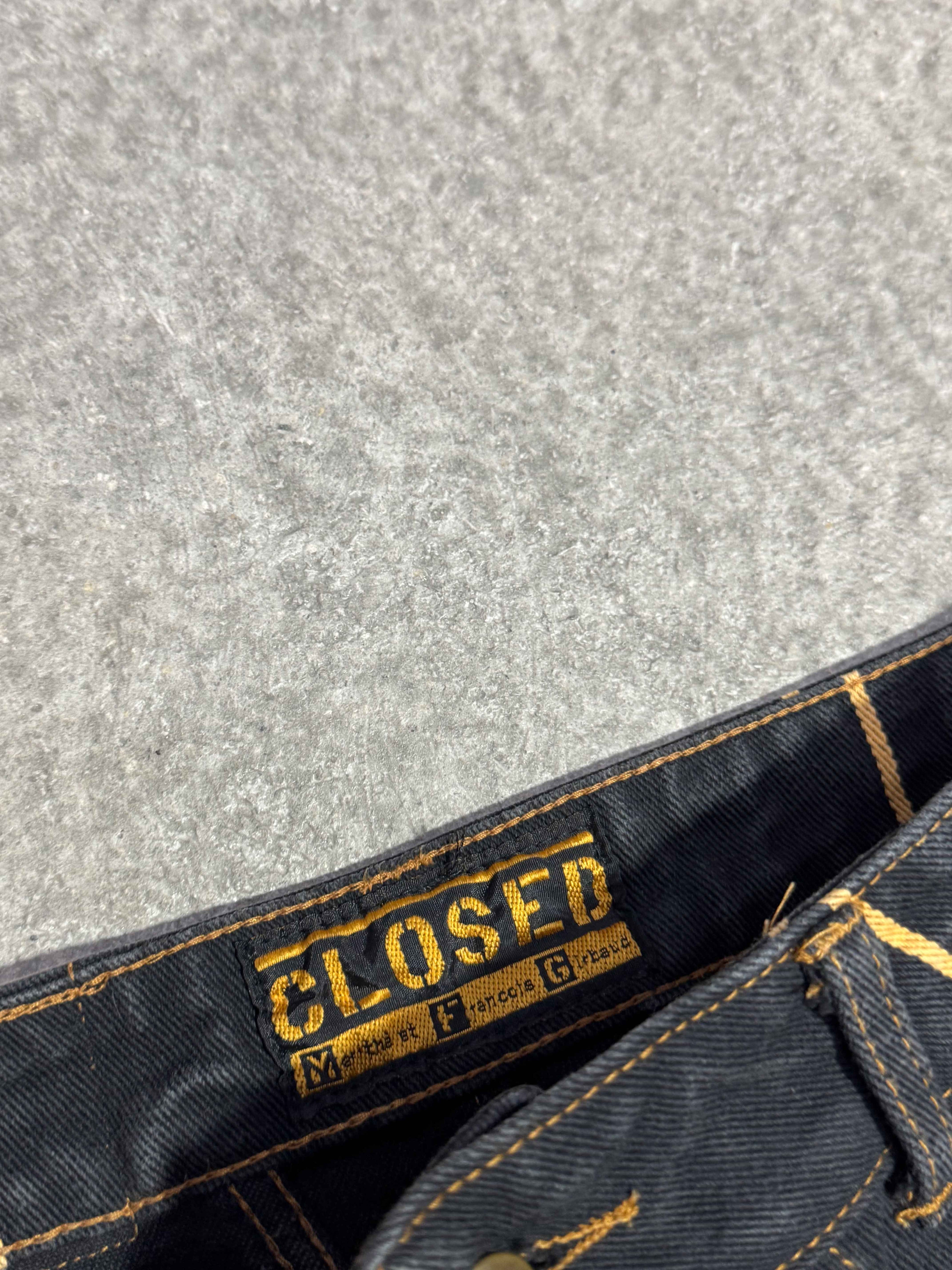 1980S CLOSED MARITHÉ + FRANÇOIS GIRBAUD AFRICAN HIGH WAIST JEANS