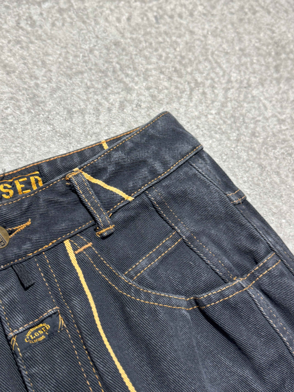 1980S CLOSED MARITHÉ + FRANÇOIS GIRBAUD AFRICAN HIGH WAIST JEANS