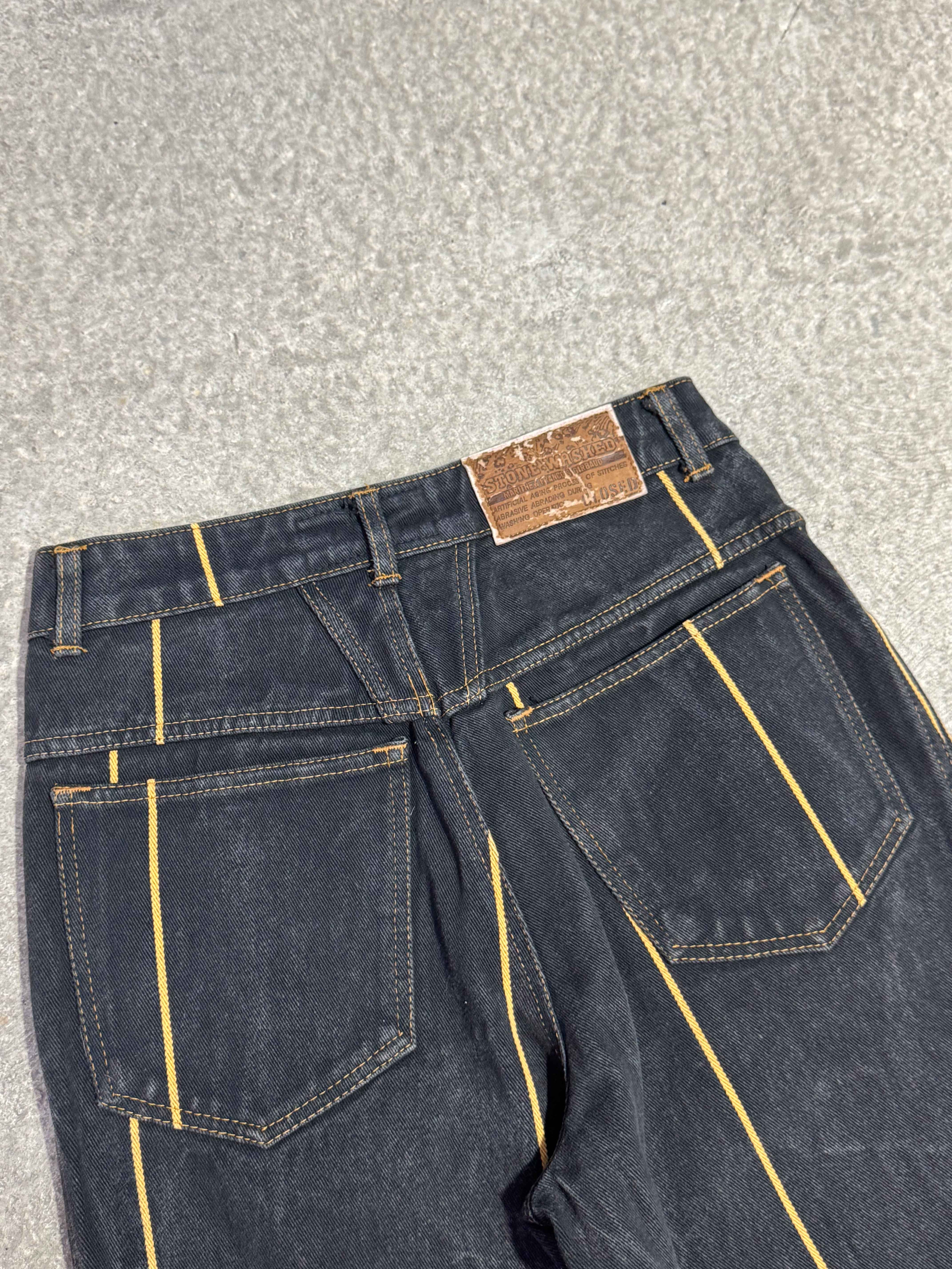 1980S CLOSED MARITHÉ + FRANÇOIS GIRBAUD AFRICAN HIGH WAIST JEANS