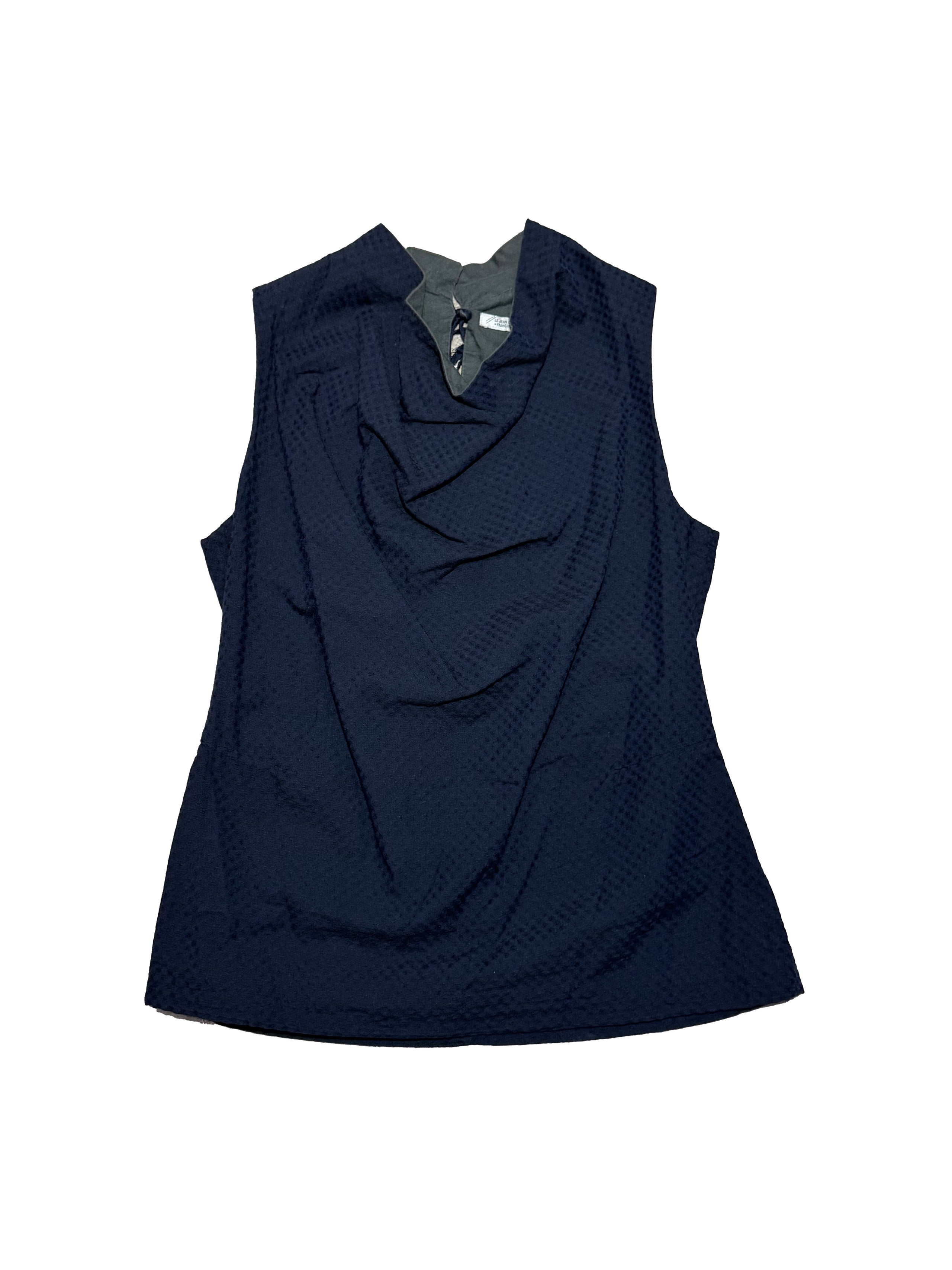 LE JEAN MARITHÉ + FRANÇOIS GIRBAUD ASYMETRICAL TOP BLUE