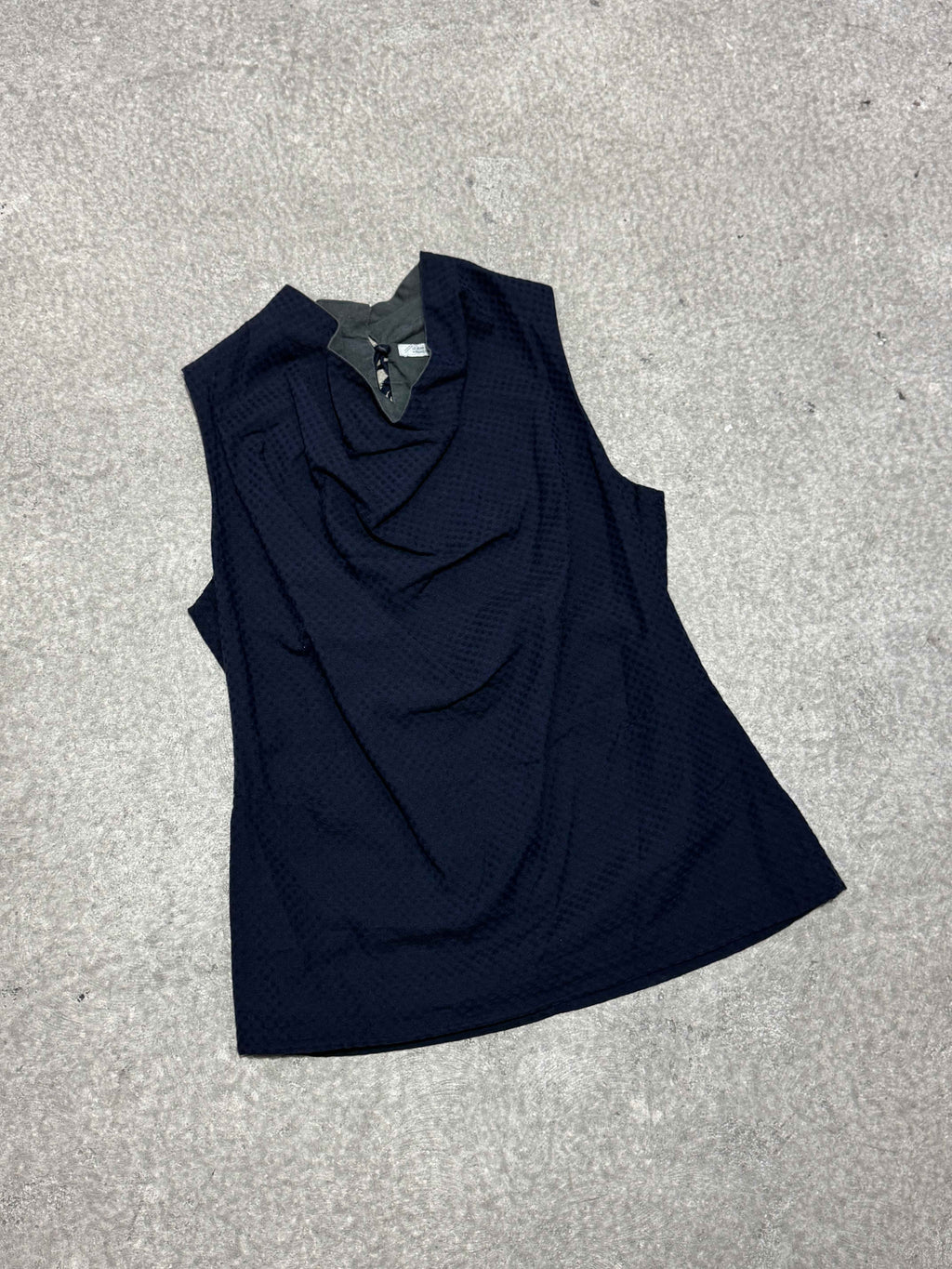 LE JEAN MARITHÉ + FRANÇOIS GIRBAUD ASYMETRICAL TOP BLUE