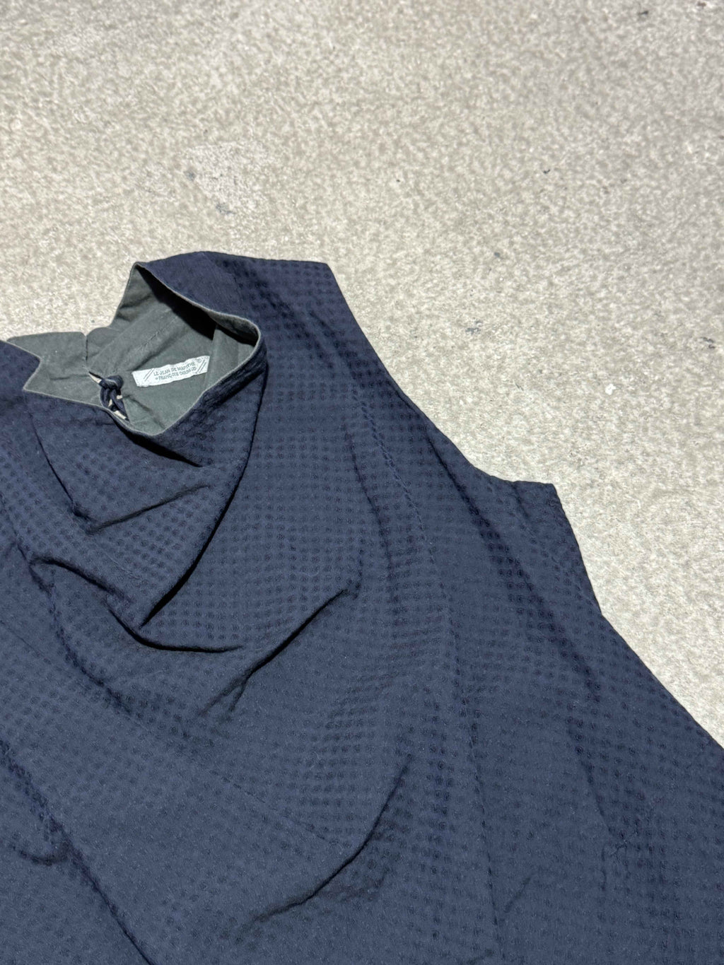 LE JEAN MARITHÉ + FRANÇOIS GIRBAUD ASYMETRICAL TOP BLUE