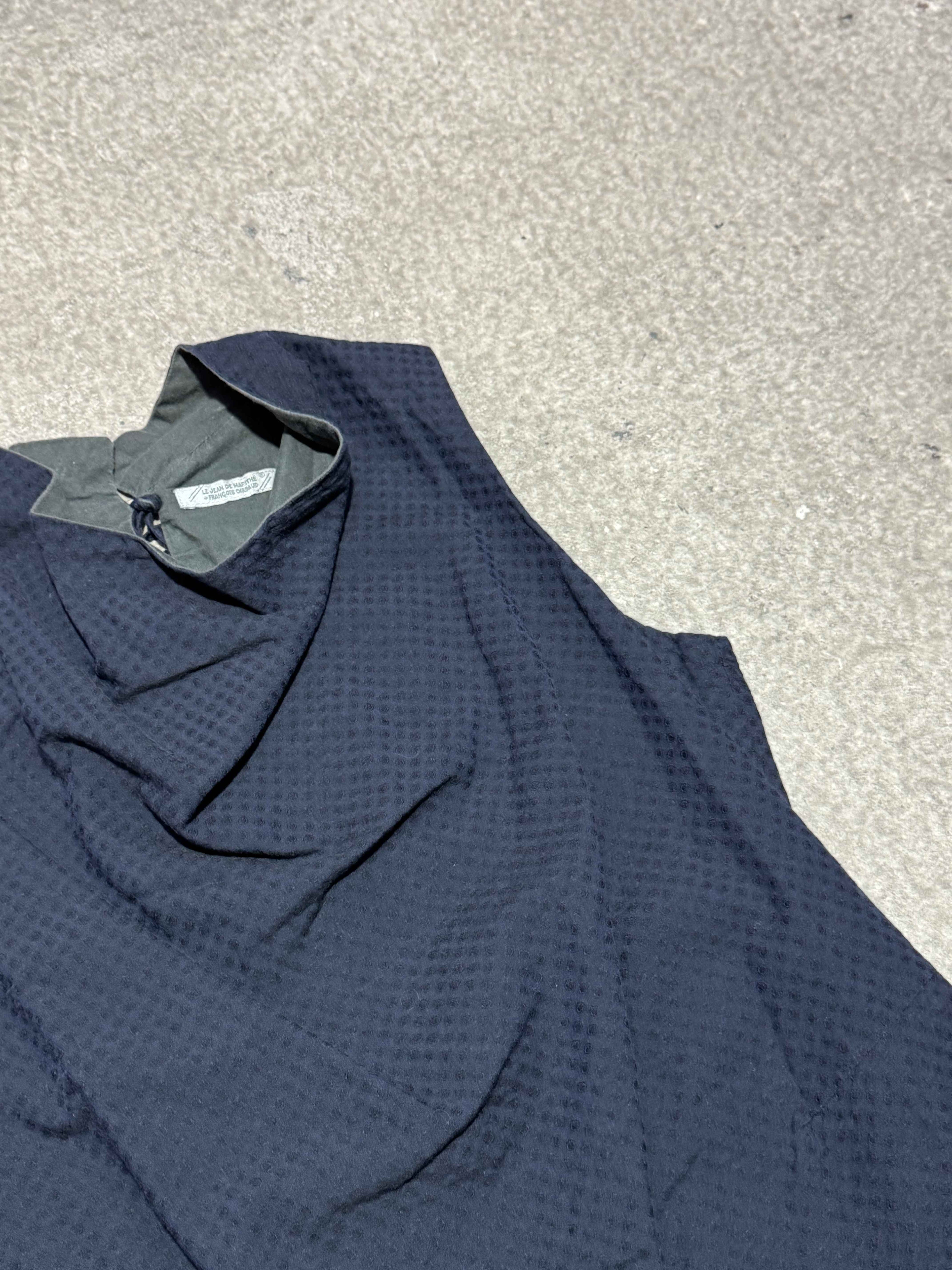 LE JEAN MARITHÉ + FRANÇOIS GIRBAUD ASYMETRICAL TOP BLUE