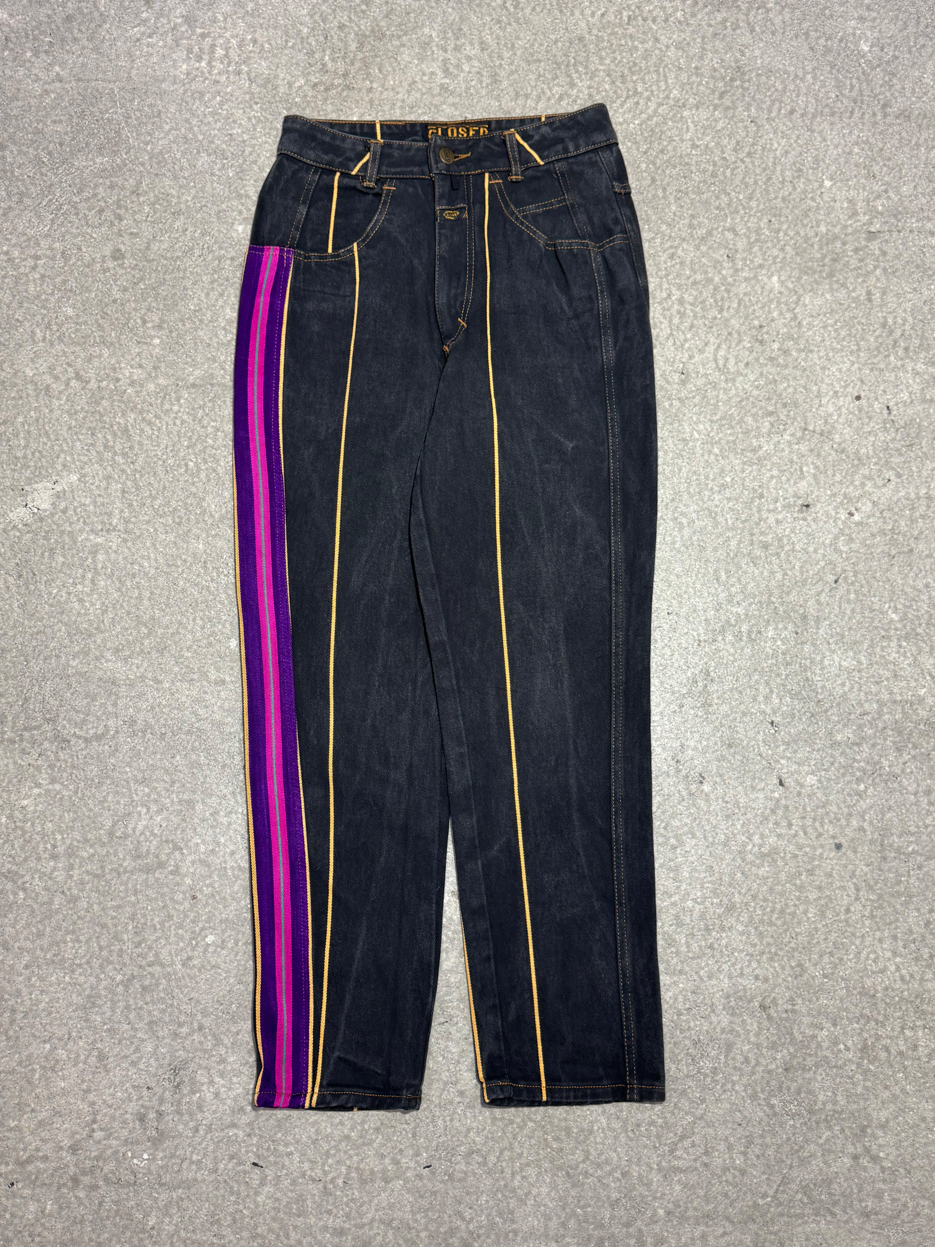 1980S CLOSED MARITHÉ + FRANÇOIS GIRBAUD AFRICAN HIGH WAIST JEANS
