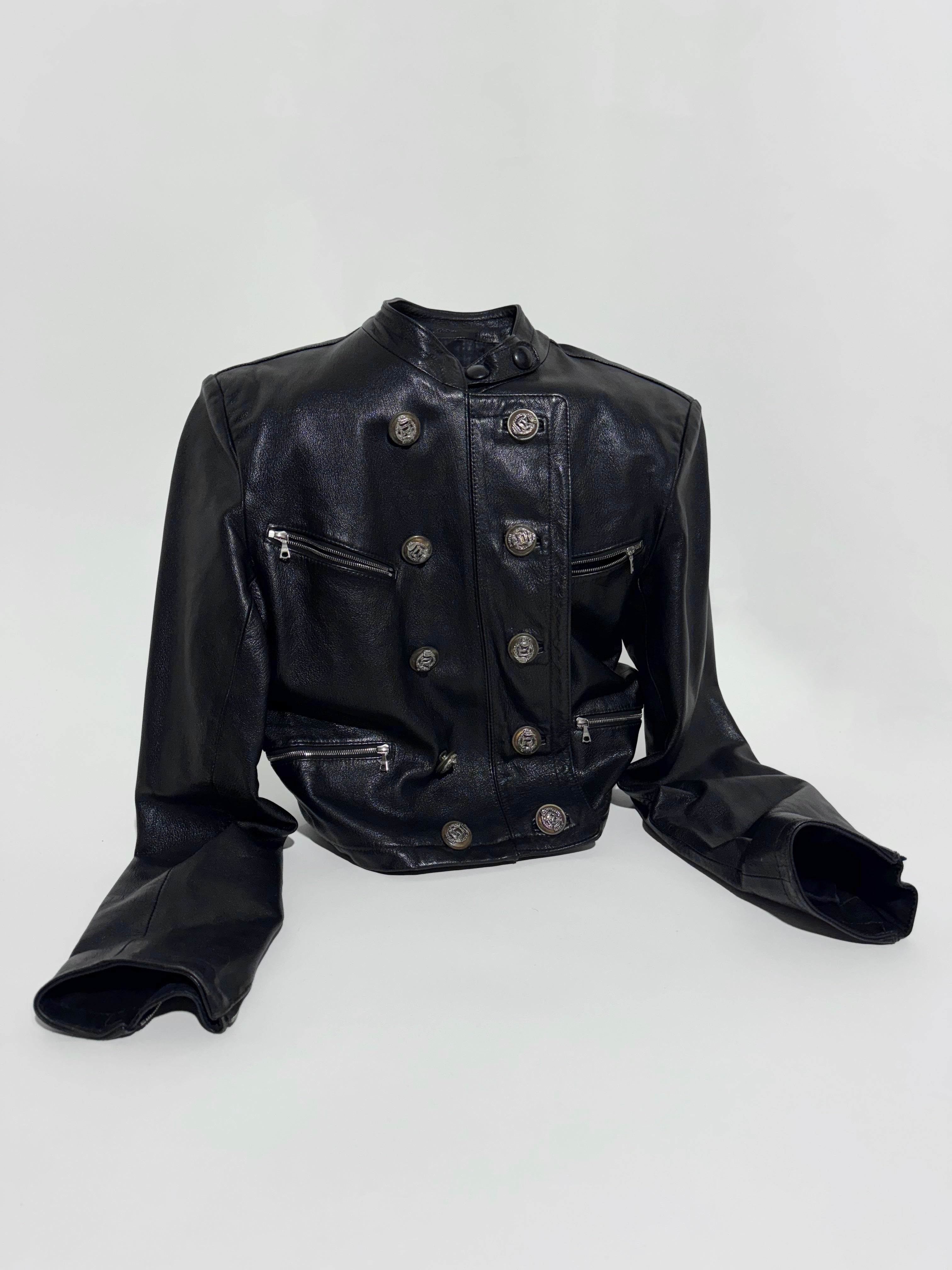 1980s Marithé + François Girbaud Compagnie Des Montagnes & des Forets leather jacket