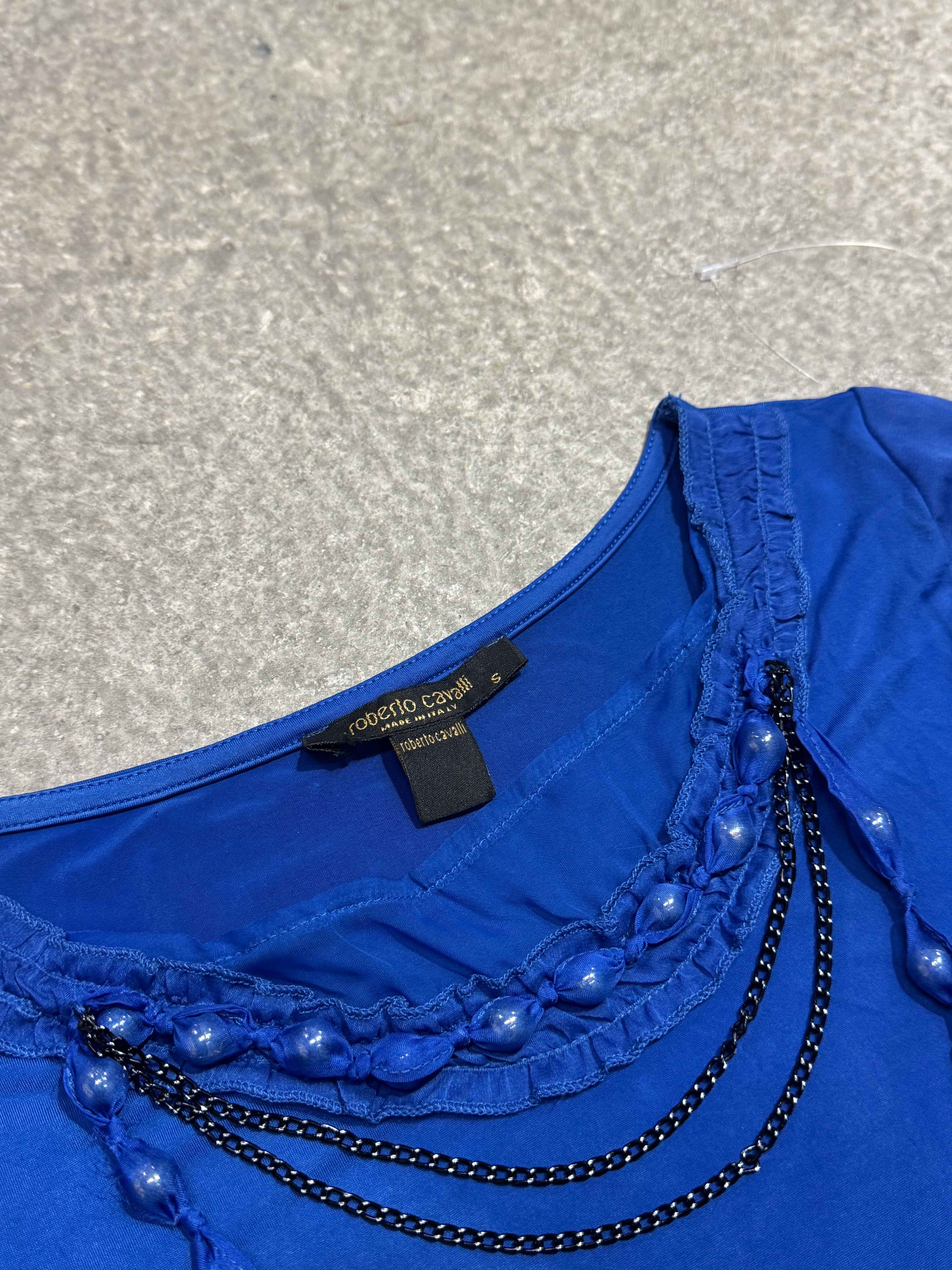 2000S ROBERTO CAVALLI BLUE DRESS