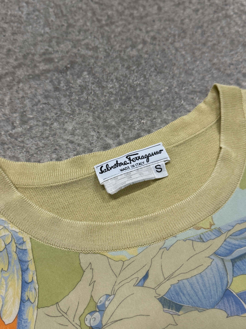 90S SALVATORE FERRAGAMO SILK TIGER TANK TOP