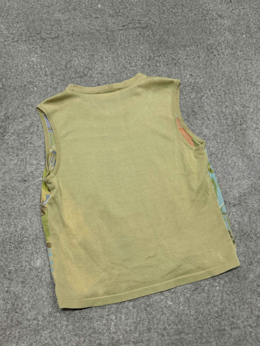 90S SALVATORE FERRAGAMO SILK TIGER TANK TOP