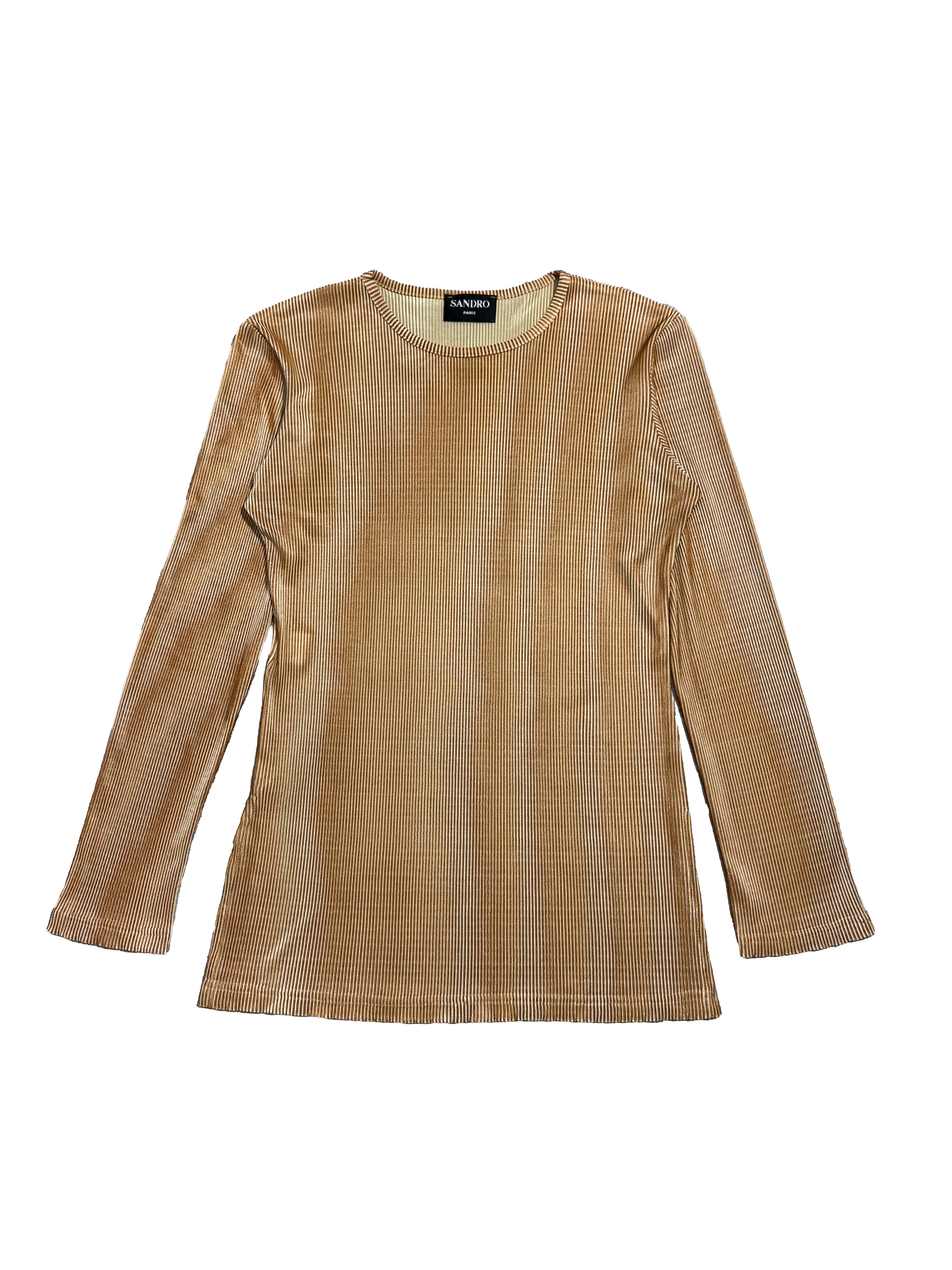 VINTAGE SANDRO “GOLD” LONG SLEEVE
