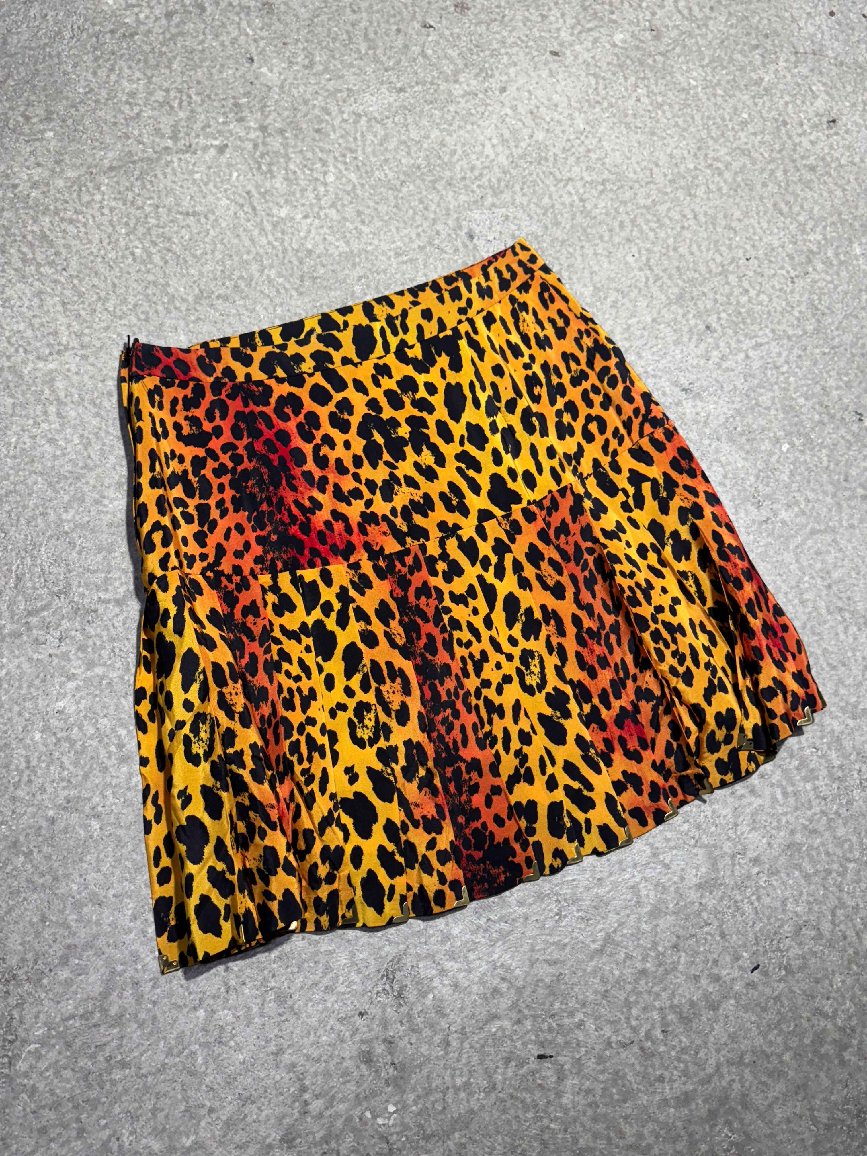 VERSACE H&M FW 2011 SILK VERSACE HEAD SKIRT
