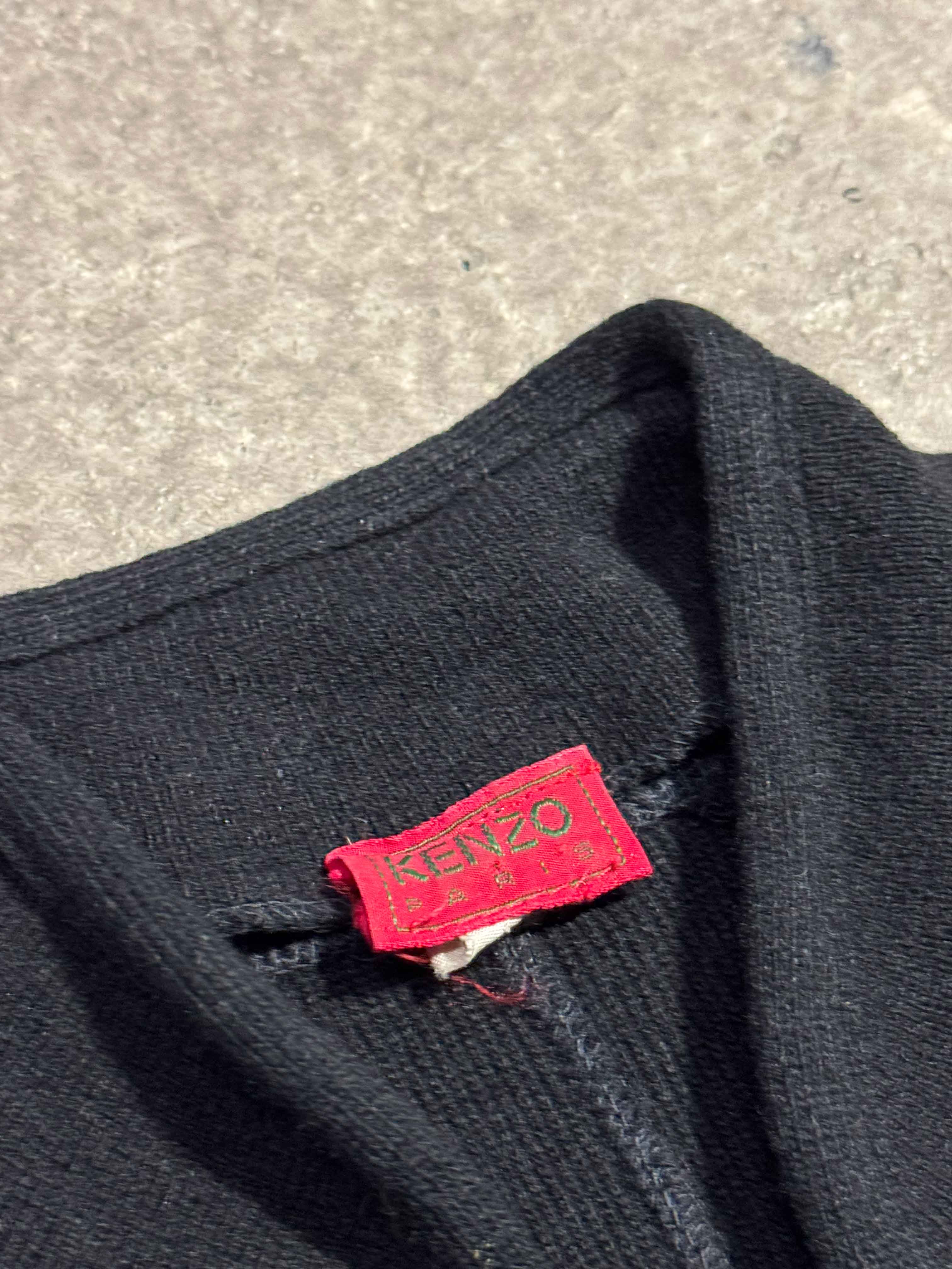 1980S KENZO BUTTON UP CARDIGAN BLACK