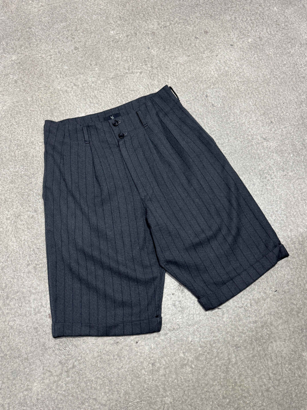 90S Y'S BY YOHJI YAMAMOTO WOOL STIPED SHORTS