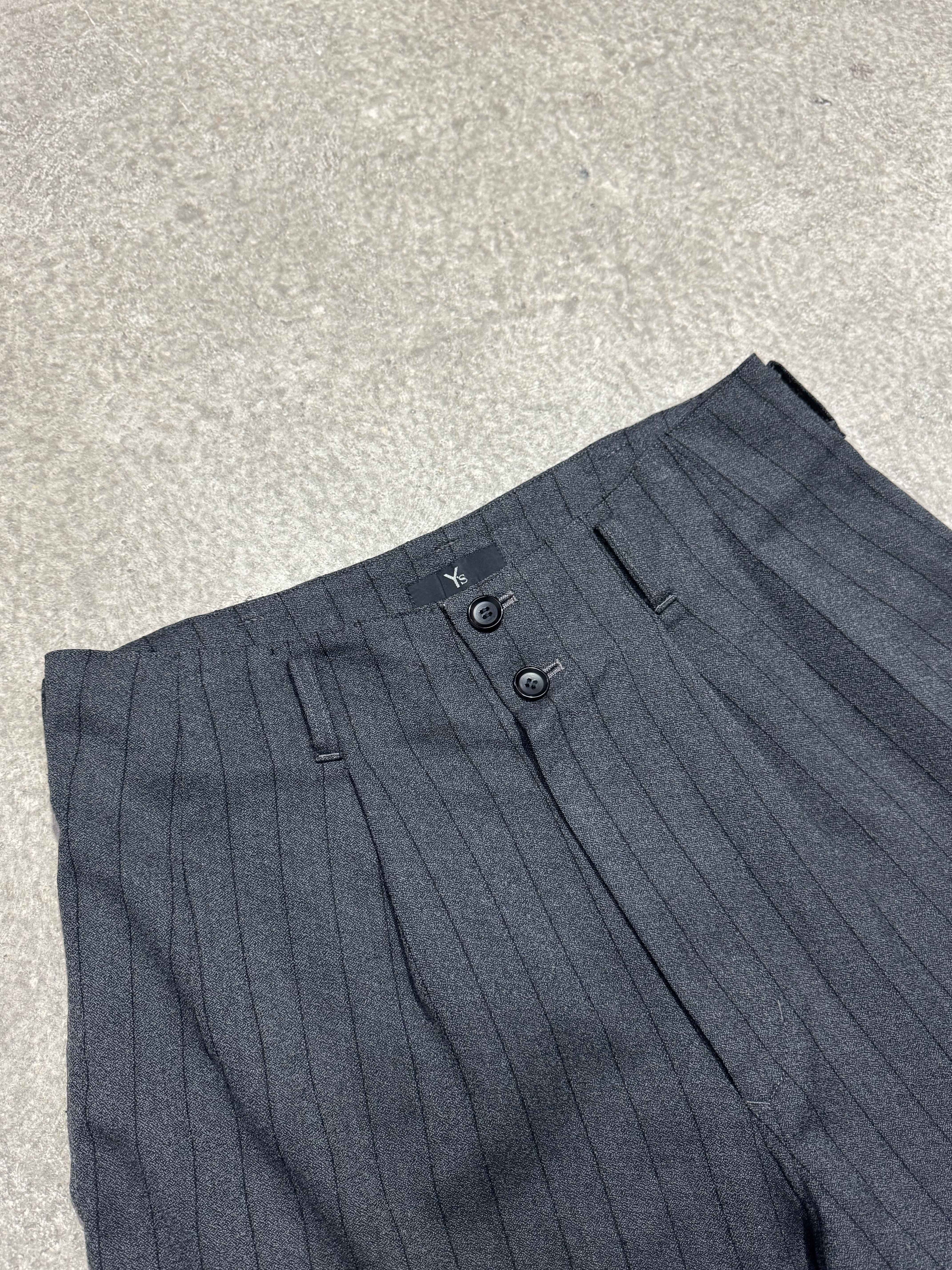 90S Y'S BY YOHJI YAMAMOTO WOOL STIPED SHORTS