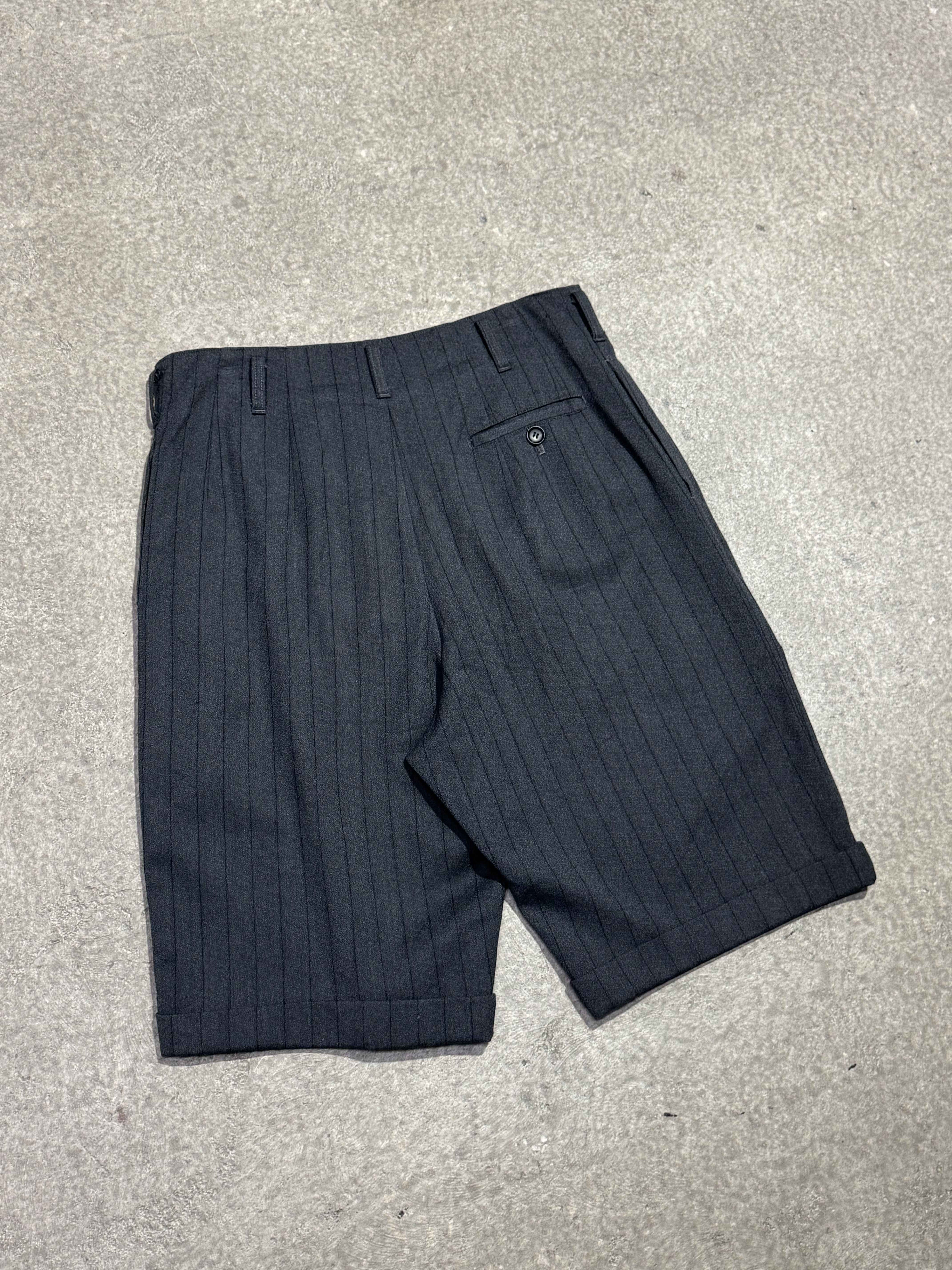 90S Y'S BY YOHJI YAMAMOTO WOOL STIPED SHORTS